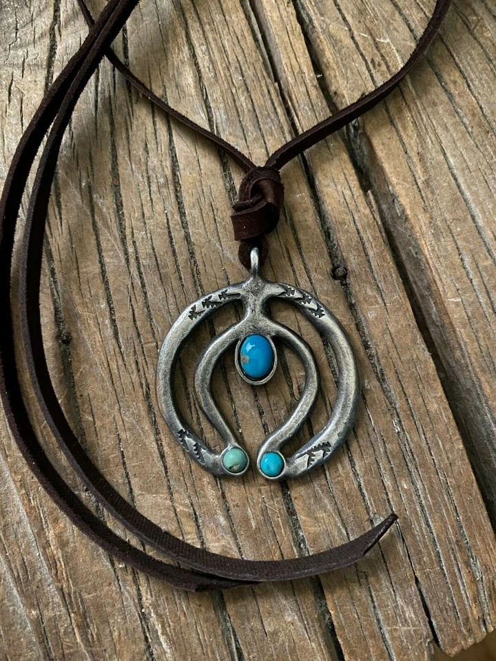 Collar Naja contemporáneo turquesa antigua por artista de Sundance ¡CASI DESAPARECIDO!! Foto 2 de 4