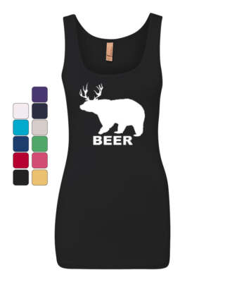 Bear + Deer = Beer Funny Drinking Women's Tank Top Beer Top