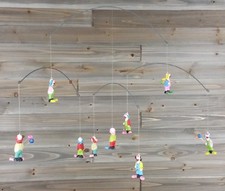 vintage hand made clown mobile