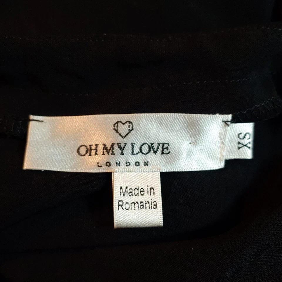 Oh My Love London Mujer Manga Campana Pullover Vestido Línea A Cuello en V Cordón XS Foto 3 de 4