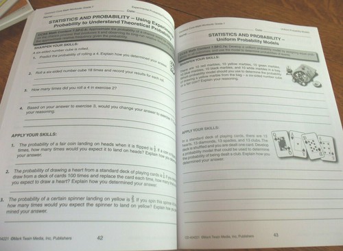 COMMON CORE MATH WORKOUTS GRADE 7 WORKBOOK 2014 MARK TWAIN PUBLISHING - Picture 4 of 4