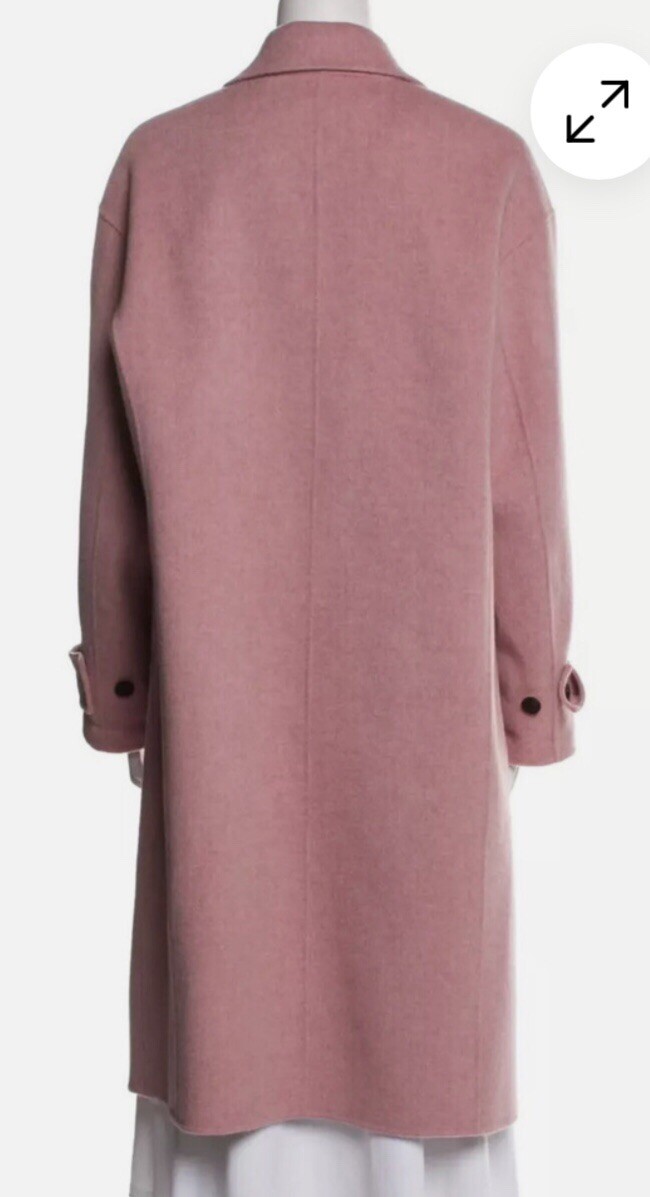 Theory Easy One Button Womens Wool Coat Dark Rose Winsome 2
