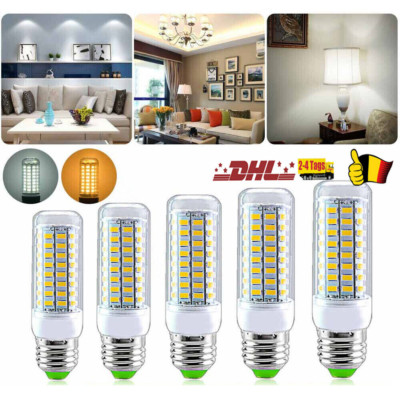 4/8x Maiskolben E27 E14 LED Röhrenform 5/10/15W Warm/weiß Birne Mais Lampe Licht