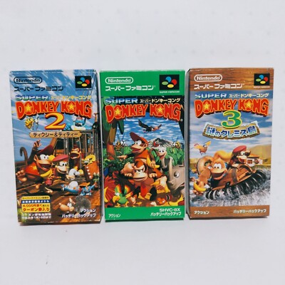 DONKEY KONG COUNTRY 1 2 & 3 6LP BOX 新品 Nintendo donkey kong country 1 2 3 nintendo super famicom sfc ntsc