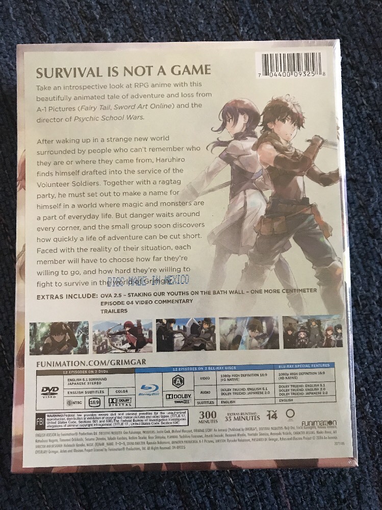 Grimgar: Ashes and Illusions Limited Edition Blu-ray/DVD