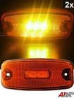 2x 3 led Orange Amber Side Markers Indicator Lamps Lights Trailer Lorry 12v 24v