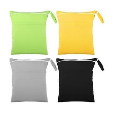 Shappy 4 Pcs Wet Dry Bag for Baby Cloth Diapers Waterproof Wet Bag ... Fast Ship