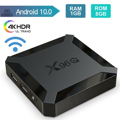 X96Q Smart TV Box Android 10.0 H313 Quad Core 4K UHD 2.4G WIFI Media Player D8U2