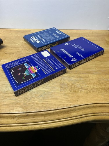 4 Atari 2600 Games Space Cavern Skiing Space Invaders Box Works Video Game Lot - Picture 23 of 24