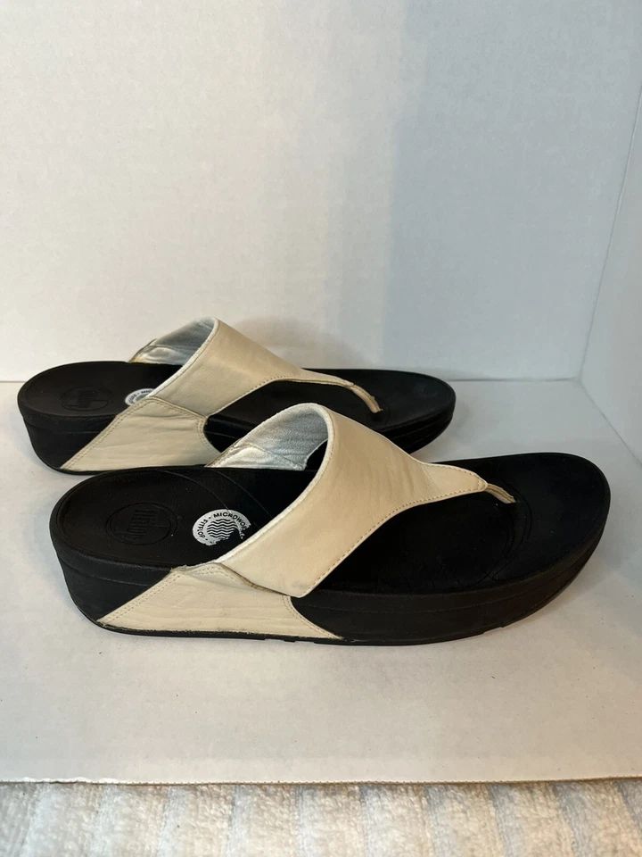 SANDALIAS CHANCLAS FITFLOP MICRO WOBBLE BOARD MUJER TALLA 9 BEIGE USADAS EN EXCELENTE ESTADO Foto 2 de 4