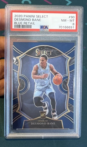 2020 Desmond Bane Rookie Panini Select Blue Retail PSA 8 Grizzlies