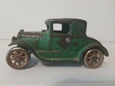 Antique Arcade Cast Iron Green Ford Model A Coup with Rumble Seat No. 116