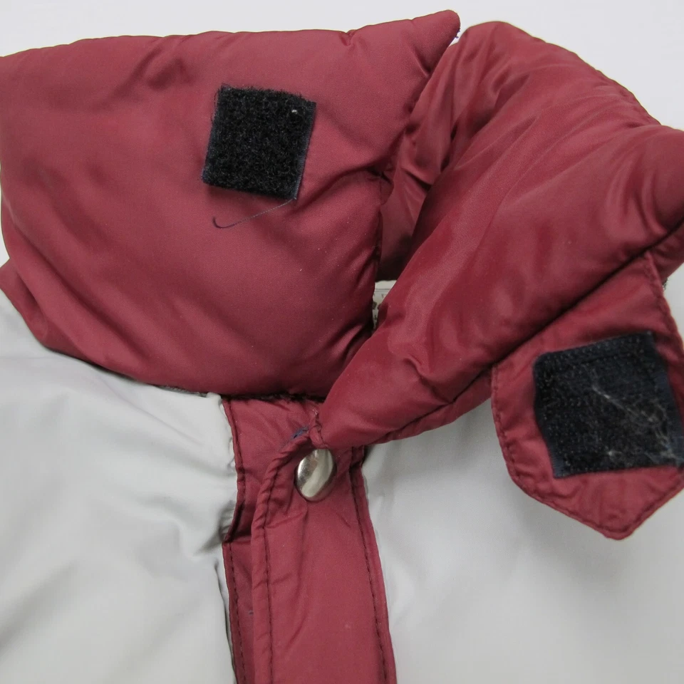 Vintage William Barry Brandon Colorado M Down Puffer Vest Maroon Gray USA Made - Image 4 of 4