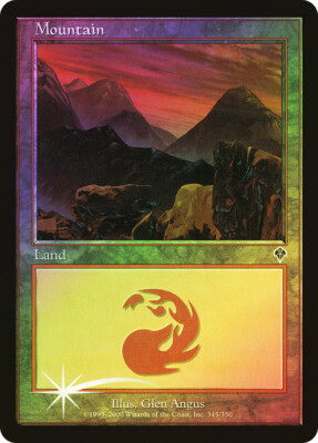 MTG FOIL Mountain 345  - Invasion #345