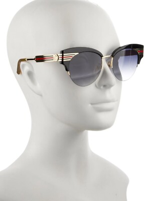 GUCCI Black Cat-Eye Web Accent Sunglasses GG0283S | eBay display picture 1