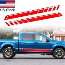 2pcs 94 Red Sport Stripe Car Body Side Door Decal Sticker For Gmc Sierra 1500