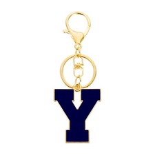 Initial Letter Keychain, Alphabet Letter A-Z Keyring, Blue Y 