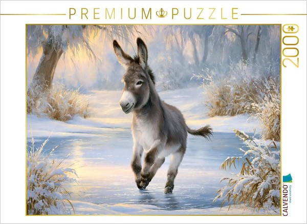 Calvendo Puzzle Donkey On The Ice | 2000 Pieces, Finished Size 35.4 × 26.4 In (9-image