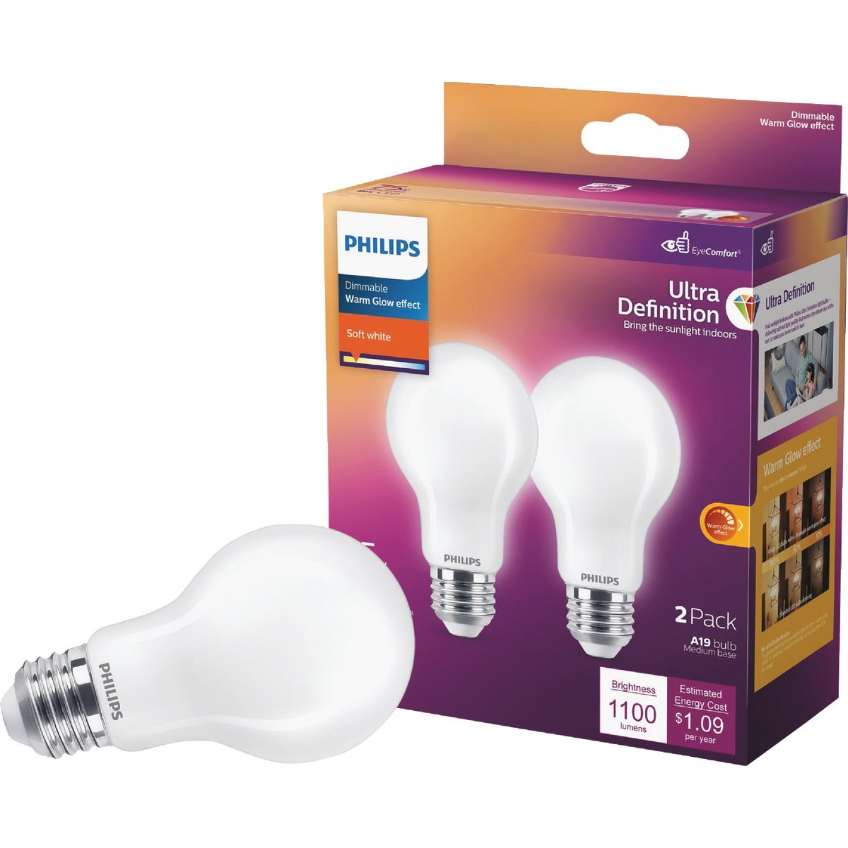 Philips Ultra Definition Warm Glow 75W Equivalent Soft White