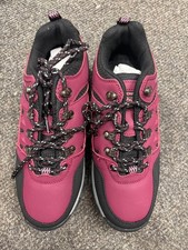 BNWT LADIES WALKING BOOT maroon size 6 (39) lace up - CG C41