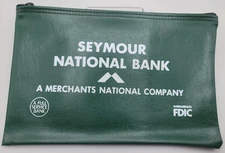 Vintage Seymour National Bank Deposit Bag | Canvas Banking Money Bag | Indiana