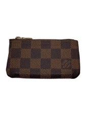 LOUIS VUITTON Pochette Cle Damier Ebene Brown PVC Brown Men's