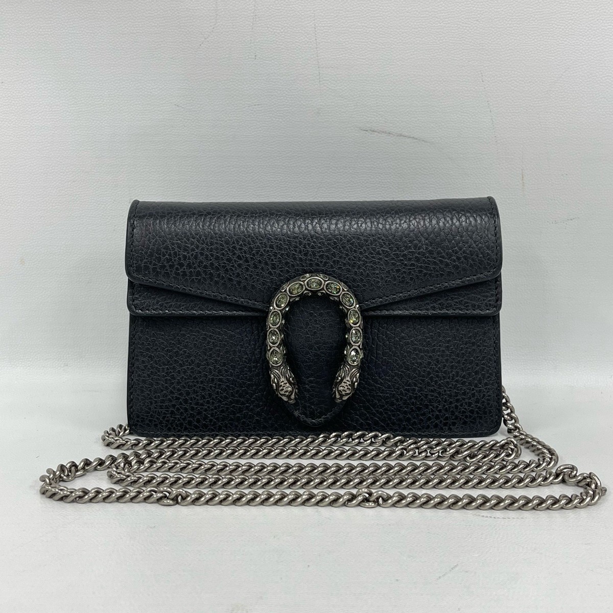 Gucci Dionysus Mini Bag Black Diamond Buckle 16x10x4cm Chain