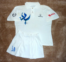 SERGIO TACCHINI Tenis Gabriela Sabatinin Koszulka polo + spódnica M/L Wimbledon 92 FUJI