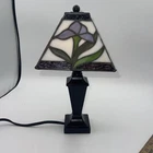Vintage Tiffany Style Stained Glass Table Lamp, Bedside Lamp,  On Hold