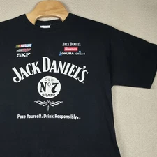Vintage Clint Bowyer #07 Jack Daniels T-Shirt Mens Large Chase Authentics NASCAR