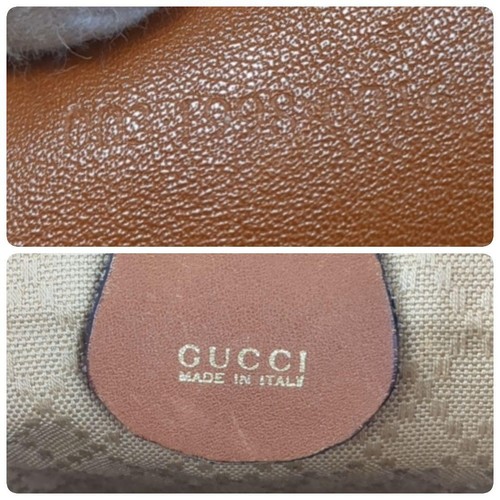GUCCI Vintage Bamboo 2-Pocket Leather Backpack Brown Camel Tone Authentic - Picture 22 of 24