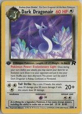 Pokemon TCG Dark Dragonair 33/82 Non Holo Rare Rocket 2000 Englisch Excellent