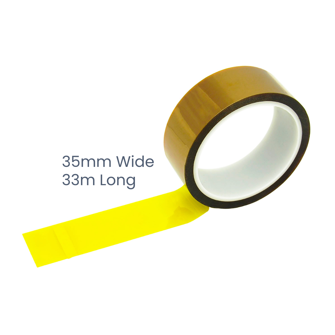Kapton Polyimide Tape 35mm x 33m High Temperature Heat Resistant Masking