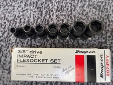 Snap-On Tools USA 207IPFY 7pc SAE Swivel Universal Impact Socket Set 