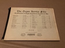 The Organ Service Folio Voluntaries for Church Use 1930 Wide Layout Lorenz Pub.