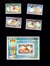 Belize sc#694-7 #698 Souvenir Sheet (1983) Complete MNH