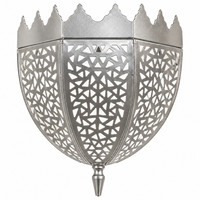 Wandleuchte Wandlampe Flur Strahler Innen Beleuchtung Messing Silber Lampe Orien