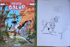 du peloux - triple galop tome 5 - BD EO + dedicace