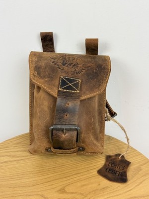Vintage Greenburry Biker Skull Leather Belt Bag Waist