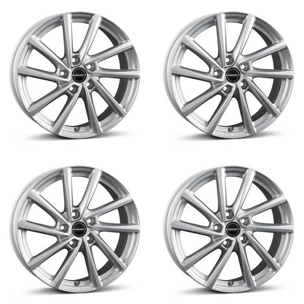 4 Borbet Felgen V 7.0X17 ET54 5X112 Sil FüR Seat Altea Leon Toledo-image