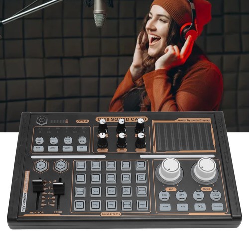 Sound Mixer Multi Sound Effects Noise Reduction Colorful Lights Dj18 Bluetoo AM - Afbeelding 19 van 22