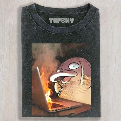 PSYDUCK USING A LAPTOP UNISEX TEE
