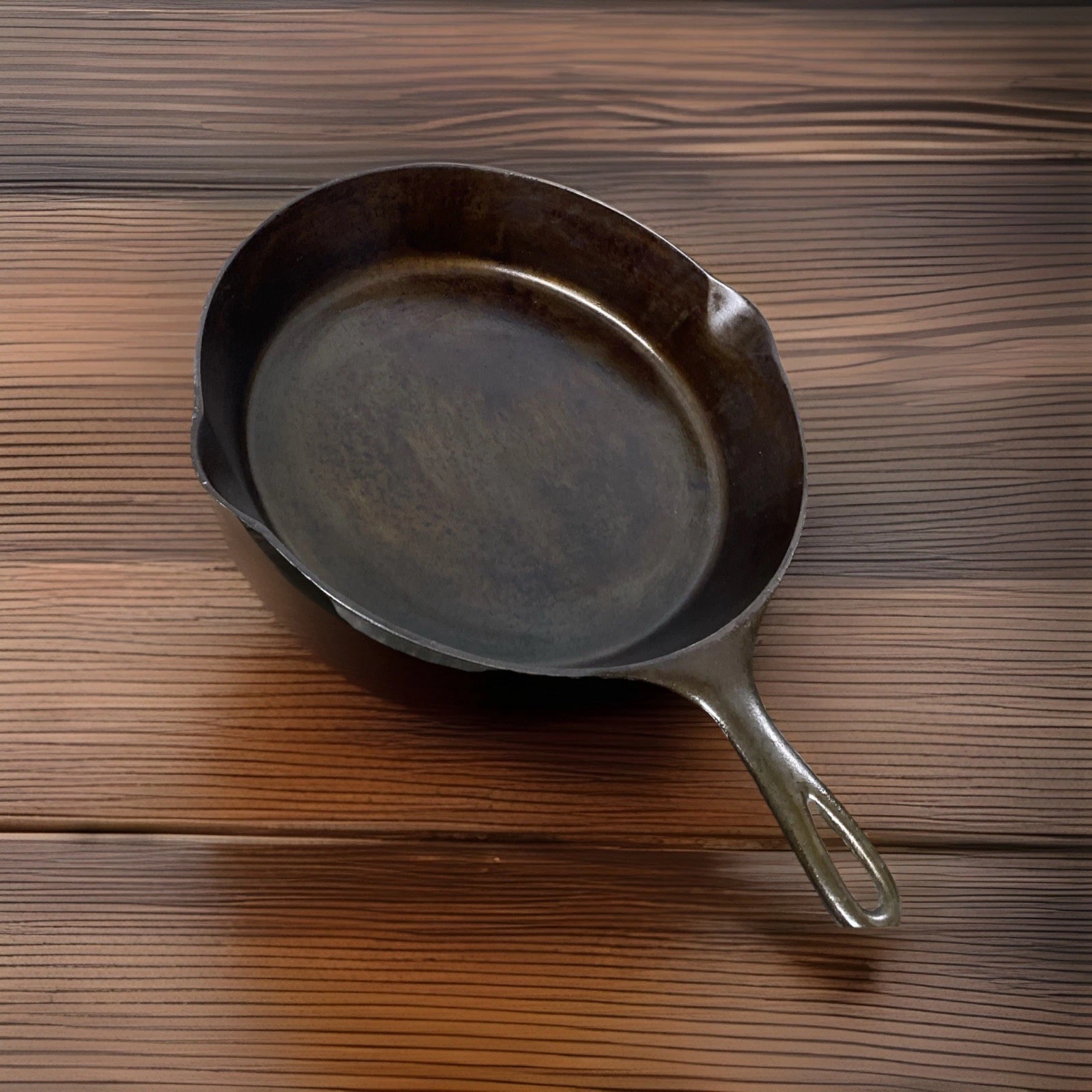 1920’s Wagner Ware Sidney O No. 9b Cast Iron Skillet 11” HEAT RING, Rustic Ware