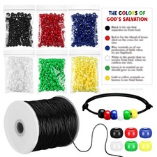 1200 Pcs Plan of Salvation Bracelet Kit - Gospel Bead Bracelet Bulk for Teaching