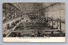 Antique California Postcard SAN FRANCISCO Sutro Baths Interior 1900s
