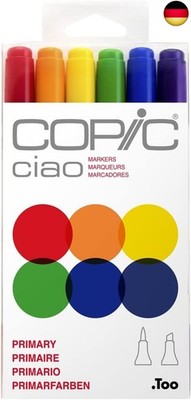 Ciao Marker Set 1Primary1 mit 6 Farben, Allround Layoutmarker, im praktischen