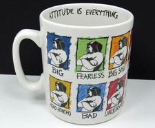Big Dogs Brand Mug Attitude is Everything Oversized 28oz Vintage 1997 Cup