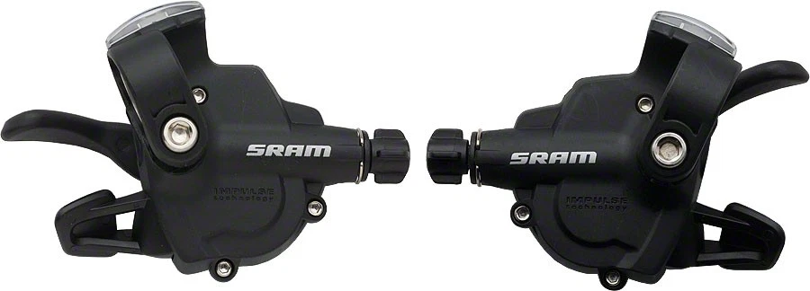 Déclencheur SRAM X0 Gauche 3 Vitesses - Technologie Impulse, Couleur Noir/rouge, Occasion