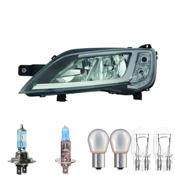 Halogen Scheinwerfer Links H7 H1 PY21W W21/5W Chrom FüR Fiat Ducato Inkl. Lampen-image
