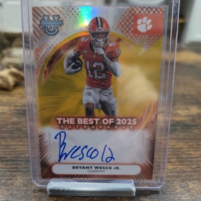 2025 Bowman Best U Bryant Wesco Jr. Auto Gold Refractor #/50 Tigers